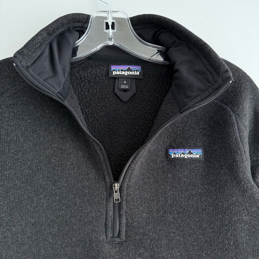 Patagonia Women's Better Sweater 1/4-Zip Fleece Black S Small 25617 Sweatshirt - Picture 8 of 13